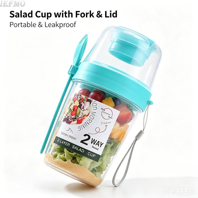 Meal Prep Yogurt Bowl - Set di ciotole per insalata da
