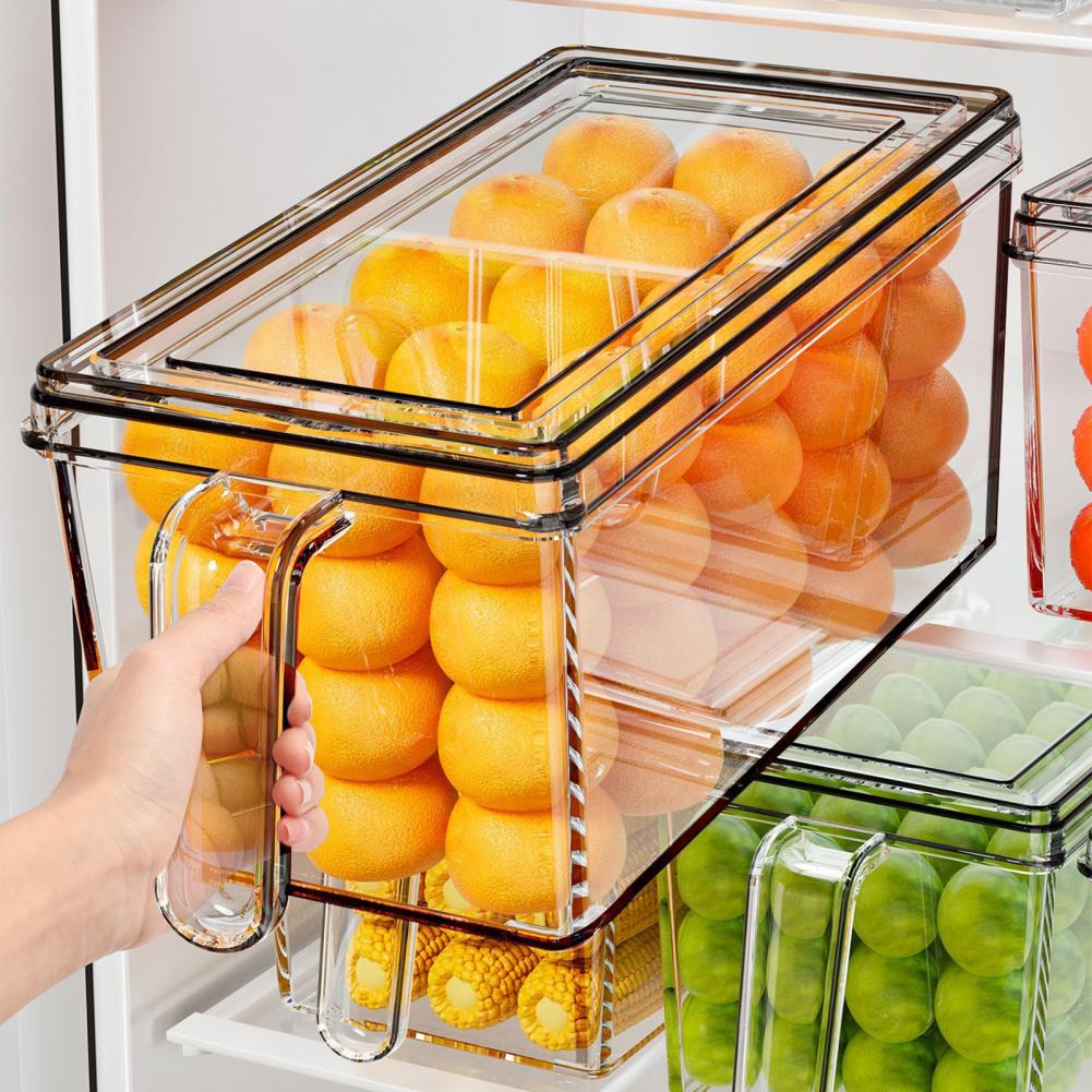 Meal Prep Veggie - Contenitori trasparenti per frigorifero con coperchi