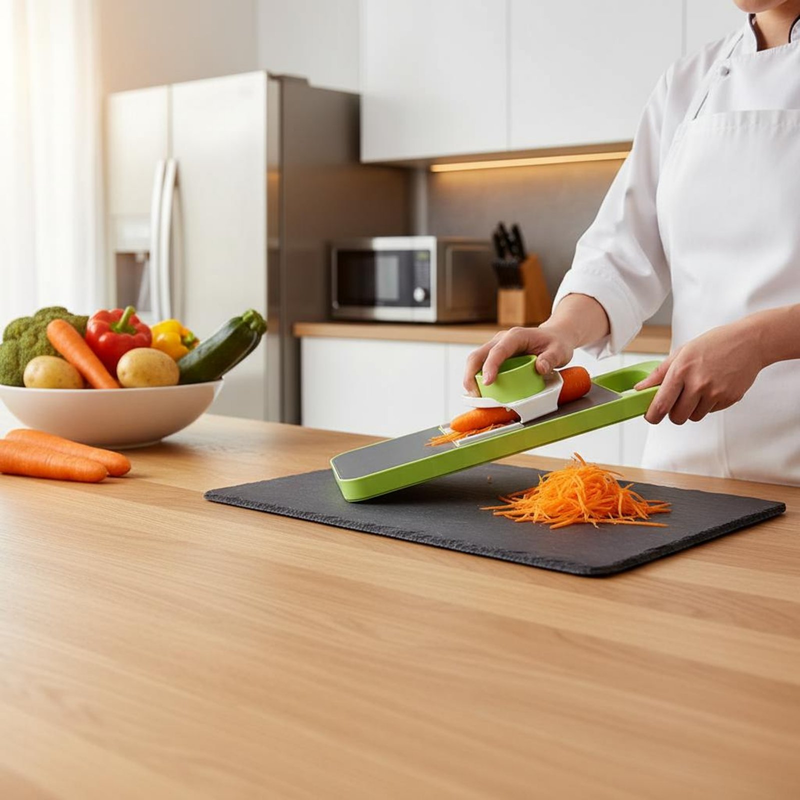 Meal Prep Veggie - Grattugia per Verdure Multifunzionale, Tagliaverdure a