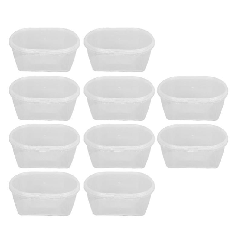 Meal Prep No Microwave - 10 scatole portaoggetti con coperchi, contenitori