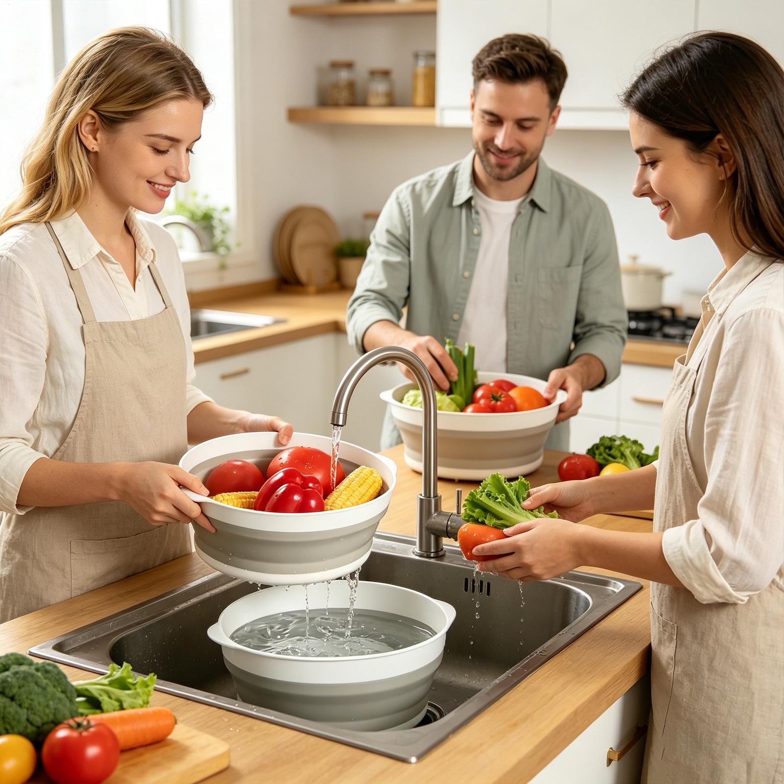 Scolapasta pieghevole a doppio - Meal Prep Veggie recensione e prezzo