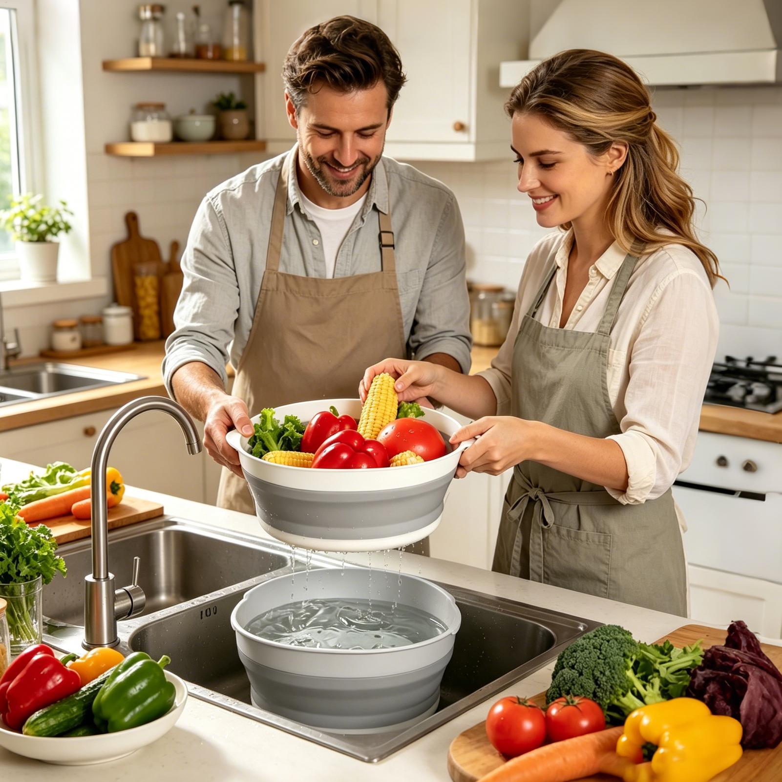Scolapasta pieghevole a doppio - Meal Prep Veggie recensione e prezzo